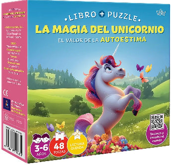LIBRO+PUZZLE LA MAGIA DEL UNICORNIO