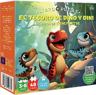 LIBRO+PUZZLE EL TESORO DE DINO Y DINI