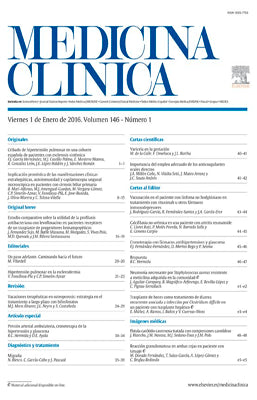 MEDICINA CLINICA 2016 VOL 146 TOMO 1 AL 12
