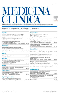 MEDICINA CLINICA 2016 VOL 147 TOMO 12
